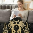 thumbnail image 3 of Gemini Gifts, Gemini Zodiac Blanket 60"X50", Gemini Zodiac Gifts for Women Moon Constellation Throw Blanket Astrology Decor Witchy Gemini Birthday Gifts Gothic Soft Blanket, 3 of 5