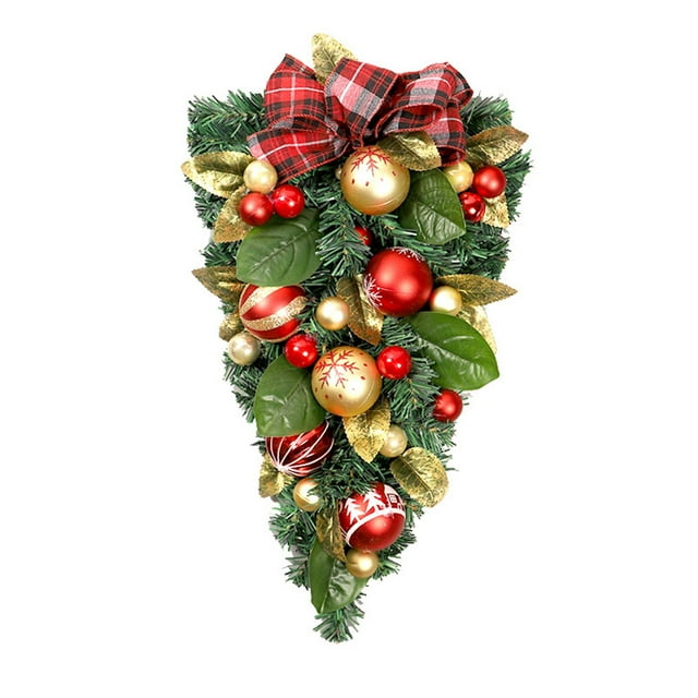 Guirnalda de árbol de Navidad artificial Zulema con bola 30 cm botín de lágrima