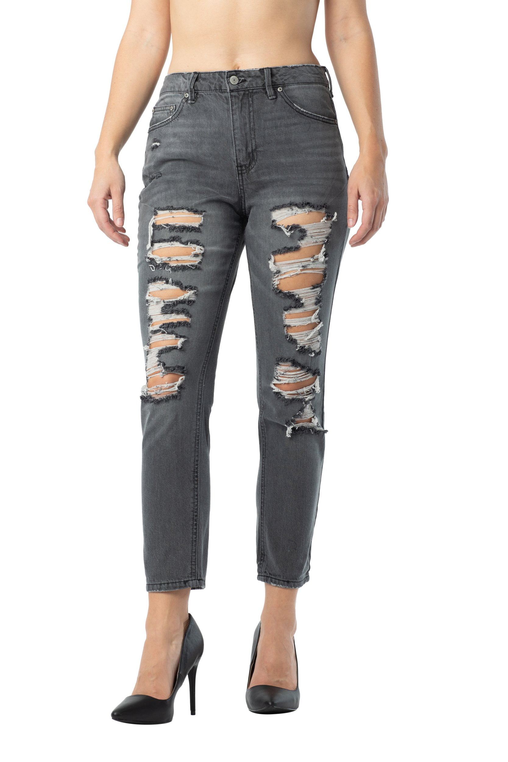 frayed hem 5 pocket jean Size 