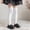 White, variant on fnnxnal Girls Black Cotton Knee High Socks Pearl Decorated Ribbed Stretchy School Uniform for 3-13 Years,Size 3-8T