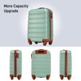 ABS Hardshell Luggage Set 20" Spinner Suitcase w/TSA Lock + Travel Bag