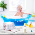 thumbnail image 6 of SKYSONIC Christmas Snowman Winter Baby Muslin Washcloths Face Towel, 3 PCS Snowy Forest Burp Cloths Cotton Wipes Infant Wash Cloth for Newborn Boys Girls 12"x12", 6 of 7