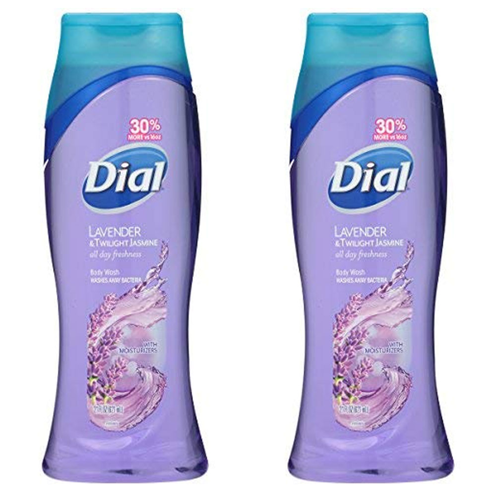 Pack of (2) Dial Antibacterial Body Wash with Moisturizers Lavender