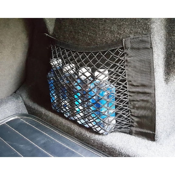 Automotive interior products/Car storage bags/storage boxes Car trunk net pocket Double layer Velcro net Car mounted