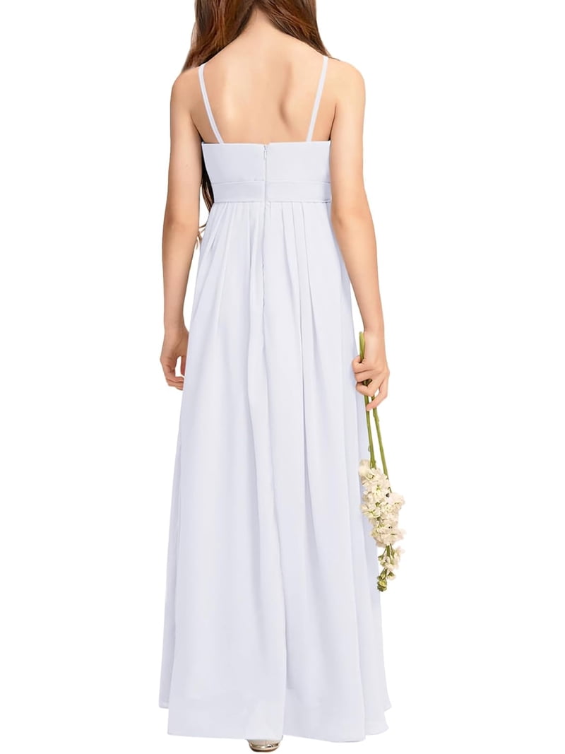 Drtj Girls Chiffon Dresses Formal Sleeveless Junior Bridesmaid Wedding Party Maxi Dress - Walmart.com Drtj Girls Chiffon Dresses Formal Sleeveless Junior Bridesmaid Wedding Party Maxi Dress - Walmart.com
