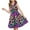 Purple, variant on AUNVITO Girls Leopard Print Sleeveless Dress Round Neck Waist Cinched Dance Dress Spring Summer Casual Performance Outfit