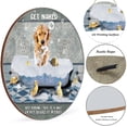 thumbnail image 2 of Vintage Round Wooden Sign Get Naked Just Kidding This is A Half Don't Make It Weird Golden Retriever Dog Retro Sign for Home Office Funny Bathroom Wall Decor Housewarming Gift 12x12 Inches, 2 of 6