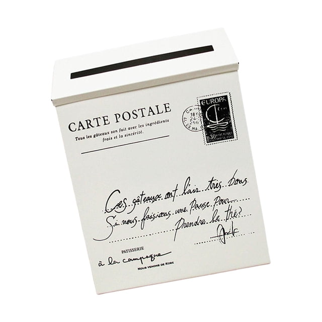 fastboy Boîte aux Lettres Murale Rétro Boîte de Dépôt pour Porte d'Entrée Extérieur Maison Bureau à Domicile orange Blanc
