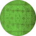 thumbnail image 1 of Ahgly Company Indoor Round Oriental Green Industrial Area Rugs, 4' Round, 1 of 4