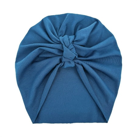 

Toddler Baby Boys Girls Solid Knotted Knitted Cap Bowknot Elastics Turban Hat Winter Baby Hats