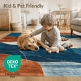 thumbnail image 4 of ODIKA 3'x5' Washable Accent Rug Pet Friendly, Non-Shedding Mat Front Door Abstract Swirl Beige Bedside Ru Skid Pink for Nursery Room, 4 of 7