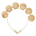 thumbnail image 1 of HLONK Headband Shell Seashell Mermaid Tiara  Gold Party Fashion Wedding Bridal Prom Metal Cosplay Comb Hair Decor Goddess, 1 of 8