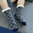 thumbnail image 3 of Dyfzdhu Men Slipper Fuzzy Socks Fluffy Cozy Cabin Warm Winter Soft Thick Comfy Non Slip Home Socks, 3 of 4