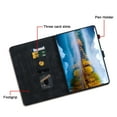thumbnail image 5 of Case for Samsung Galaxy Tab S9 Plus 12.4" 2023 SM-X810, Flower Pattern PU Leather Multi-Angle Viewing Stand Shockproof Flip Case with Card Slot, Magnetic Clasp, Pencil Slot, Black, 5 of 11