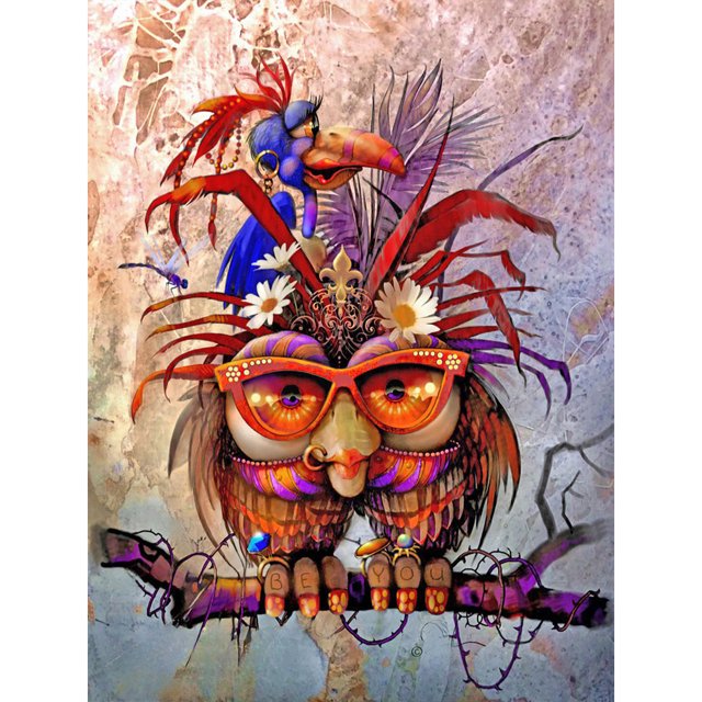 Diamond Painting 5D DIY Full Round Drill Owl Kit Decoración del hogar Art Craft(11) Hugtrwg Para estrenar