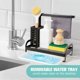 thumbnail image 3 of Organizador de fregadero, almacenamiento debajo del fregadero en acero inoxidable negro, perfecto para guardar esponjas, paños, paños de cocina y otros accesorios de cocina (B), 3 of 5