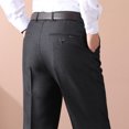 thumbnail image 5 of Nmnitkp Mens Classic Fit Flat Front Hidden Expandable Waist Dress Pants Suit Pants Pants for Men High Quality Fabric Men's Premium Straight Fit 4-Way Stretch Expandable Waistband Dress Pant, 5 of 9