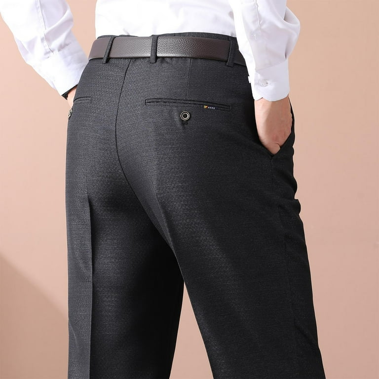 navy blue dress for baby girl Wool Blend Dress Pants for Tall Men in Taupe Mix 38 / 36 / Taupe Mix main image 0