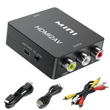 Saeeda HDMI to RCA Converter, HDMI to AV Composite Converter with USB Power Cable   HDMI Cable   RCA Cable for HDMI Devices to Display on Older TV