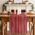 thumbnail image 2 of Table Runner 60 Inches Long for Kitchen Dining, Red Striped Dresser Scarf Farmhouse, Dining Table Decorations for Wedding/Parties, Classic Minimalist Waves Lines Pattern 13 x 60 In, 2 of 8