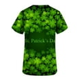 thumbnail image 5 of JURANMO St Patrick's Day Scrub Tops Women,Women's St Patrick's Day Scrubs Tops Short Sleeve V Neck Irish Shamrock Stretchy Work Uniform Clothes, 5 of 5