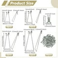 thumbnail image 2 of 12 Pcs 4 Styles Photo Frame Easel Back Stand Iron Photo Bracket Platinum Picture Frame Easel with 30 Pcs Screws Frame Back Support Tabletop Picture Stand Accessory DIY, 2 of 9