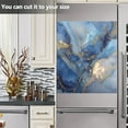 thumbnail image 6 of IAUYY Magnetic decorative sticker - 23x26 Inch PVC Refrigerator Decorative Cover, Removable DIY Art for Kitchen Appliances Blue Gold Liquid, 6 of 6