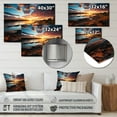 thumbnail image 4 of Designart "Beach horizon At Sunset" Nautical & Beach Metal Wall Art, 4 of 5