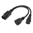 thumbnail image 4 of C14 Male To C13 Nema 5-15R Female Power Cord, 1 In 2 Out Power Cords Safe  For Printers, 4 of 8