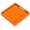 Glossy Orange, variant on White Sturdy Acrylic Tray with Handles, 8x8 Inch Countertop Organizer for Kitchen, Bathroom, Office – Storage for Cosmetics, Jewelry, Toiletries, Toys, Gadgets