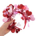 thumbnail image 4 of FELTECHELECTR 10 diademas de corazón con purpurina para San Valentín, accesorios para disfraz de Cupido, diadema con forma de corazón para cumpleaños, bodas, fiestas, regalos, rojo y rosa., 4 of 6