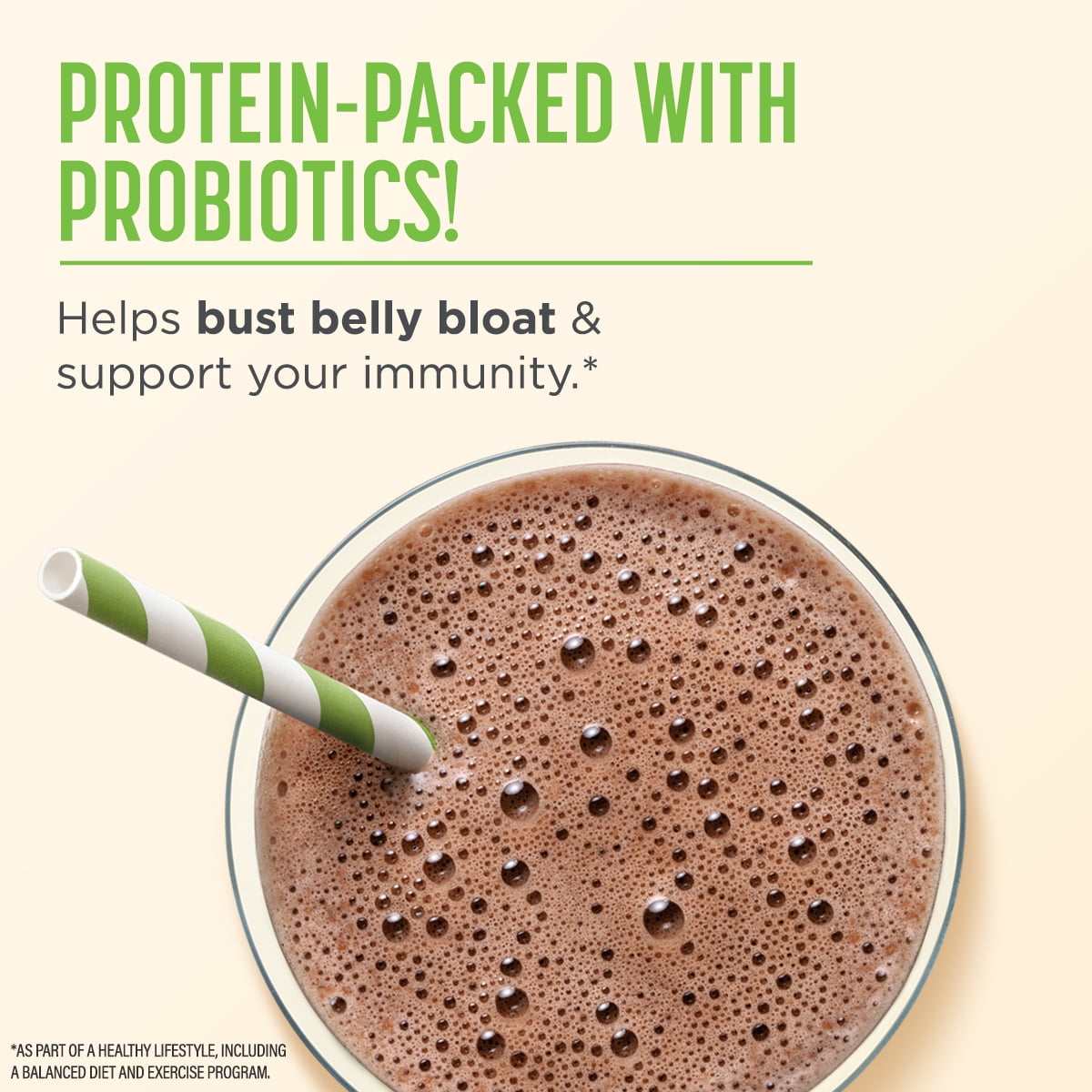 Nutrisystem® Chocolate Fudge Turbo Protein and Probiotic Shake Mix Helps  Support 632674835796
