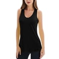 thumbnail image 1 of Lucakuins Camiseta sin mangas de ajuste de color sólido seco de capa base de compresión para mujer, blanco / negro / azul real Lucakuins  moda, 1 of 9