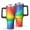 Black-1, variant on 40oz Tumbler with Handle and Straw, Vacuum Insulated Stainless Steel Travel Mug, Fits Car Cup Holder, Neon Rainbow Print