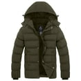 thumbnail image 3 of Wantdo Men's Puffer Jacket Winter Thicken Cotton Coat Snow Jacket with Hood Army Green M, 3 of 11