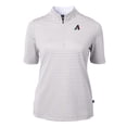 thumbnail image 2 of Women's Cutter & Buck  Gray Arizona Diamondbacks Virtue Eco Pique Stripe Recycled Polo, 2 of 3