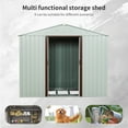 thumbnail image 4 of CarButler 8x4ft Metal Outdoor Storage Shed with Window and Lockable Sliding Doors for Garden Backyard Patio Lawn White, 4 of 7