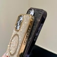 thumbnail image 5 of Compatible with iPhone 15 Pro Max Magnetic Diamond Case Bling Glitter Rhinestone Crystal Cute for Girls Women Plating Bumper Case Luxury Sparkle Slim Thin Protective Case Gold, 5 of 9