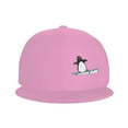 thumbnail image 2 of ZICANCN Penguin Iceberg Baseball Caps, Trucker Hats for Men And Women, Adjustable Breathable Flat Caps, Pink, 2 of 8