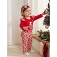 thumbnail image 4 of Cjfdfy Newborn Baby Girls Christmas Outfit My 1St Christmas Letter Print Romper With Plaid Pants Headband Three-piece Set Cute Christmas Fall Winter Clothes, 4 of 8
