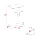 thumbnail image 4 of Atlin Designs Wood Pantry Cabinet with Counter Top in White/Light Oak, 4 of 13