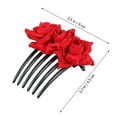 thumbnail image 3 of Soimiss 1Set Charming Hair Side Combs Floral Hair Ornament for Women Photography, 3 of 4
