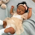 thumbnail image 3 of Black Reborn Baby Dolls - 18 Inch African American Handmade Realistic Newborn Baby Doll, Real Baby Reborn with Accessories & Gift Box for Kids Age 3+, 3 of 7