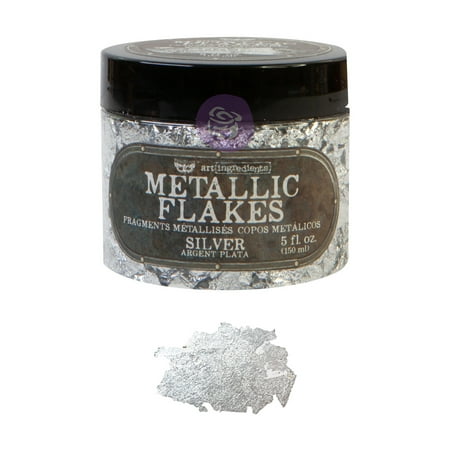 PRIMA MARKETING INC Art Ingredients - Metal Flakes - Silver - 1 jar, total weight 30g including container UPC 655350968823