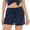 Black, variant on MXUIKV Shorts for Women 5 Inch Inseam Drawstring Elastic Waist Casual Fashion Short Pants