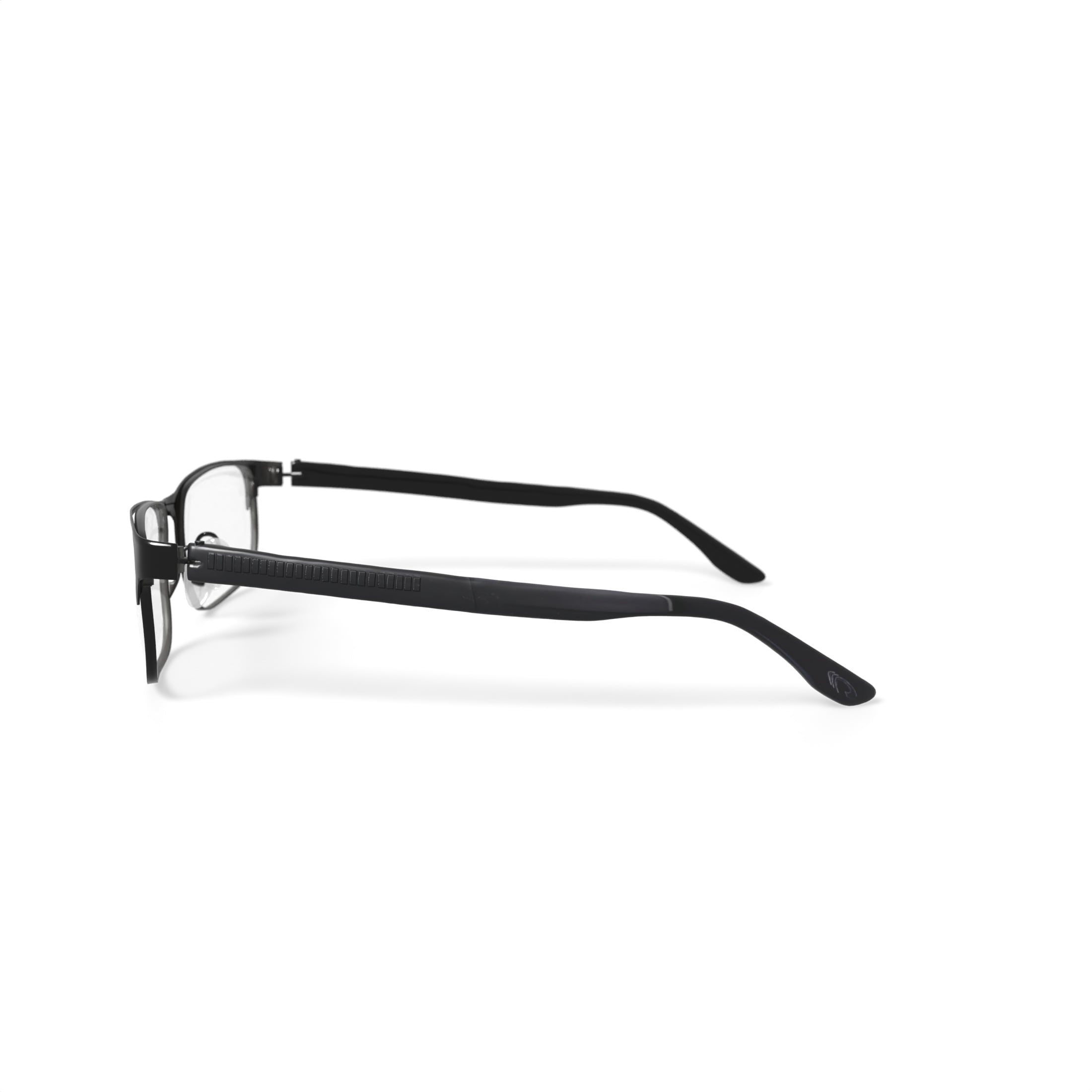 OCTO180 Men's Deuce! Browline Prescription Eyeglasses with Case, Gray