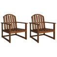 thumbnail image 1 of vidaXL Garden Sofa Chairs 2 pcs Solid Acacia Wood, 1 of 5