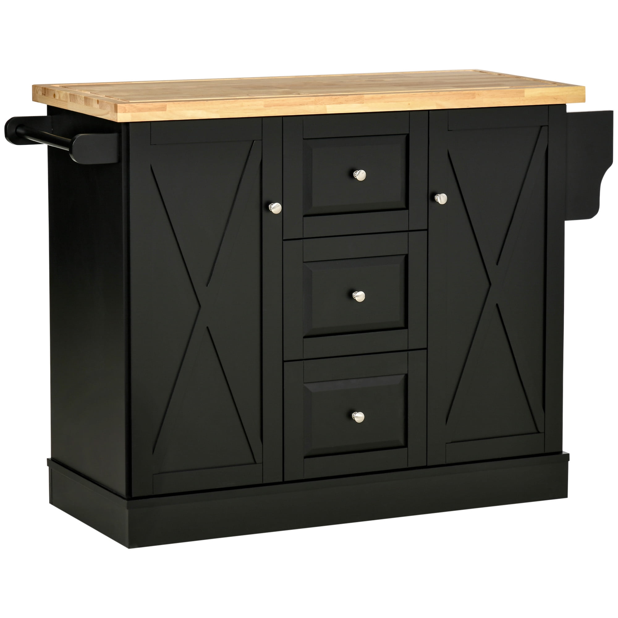 Black Mobile Kitchen Island Panier avec Algeria Ubuy