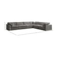thumbnail image 3 of Meridian Furniture Cozy Gray Velvet Modular Sectional, 3 of 8