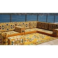 thumbnail image 3 of U Shaped Floor Pillows, Sleeper Sofa, Yellow Arabic Sofa, Floor Cushions for Adults, Sofa Bed, Foldable Sofa Bed, Turkish Sofa, 3 of 3